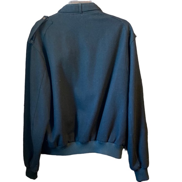 Vintage Members Only Wool Bomber Jacket 90s Dark Gray Size 42 Unisex - Picture 2 of 5